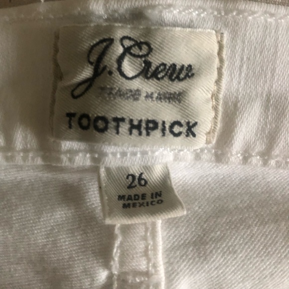 J. Crew Women’s White Toothpick Jeans. Size 26. Perfect condition - Picture 4 of 12